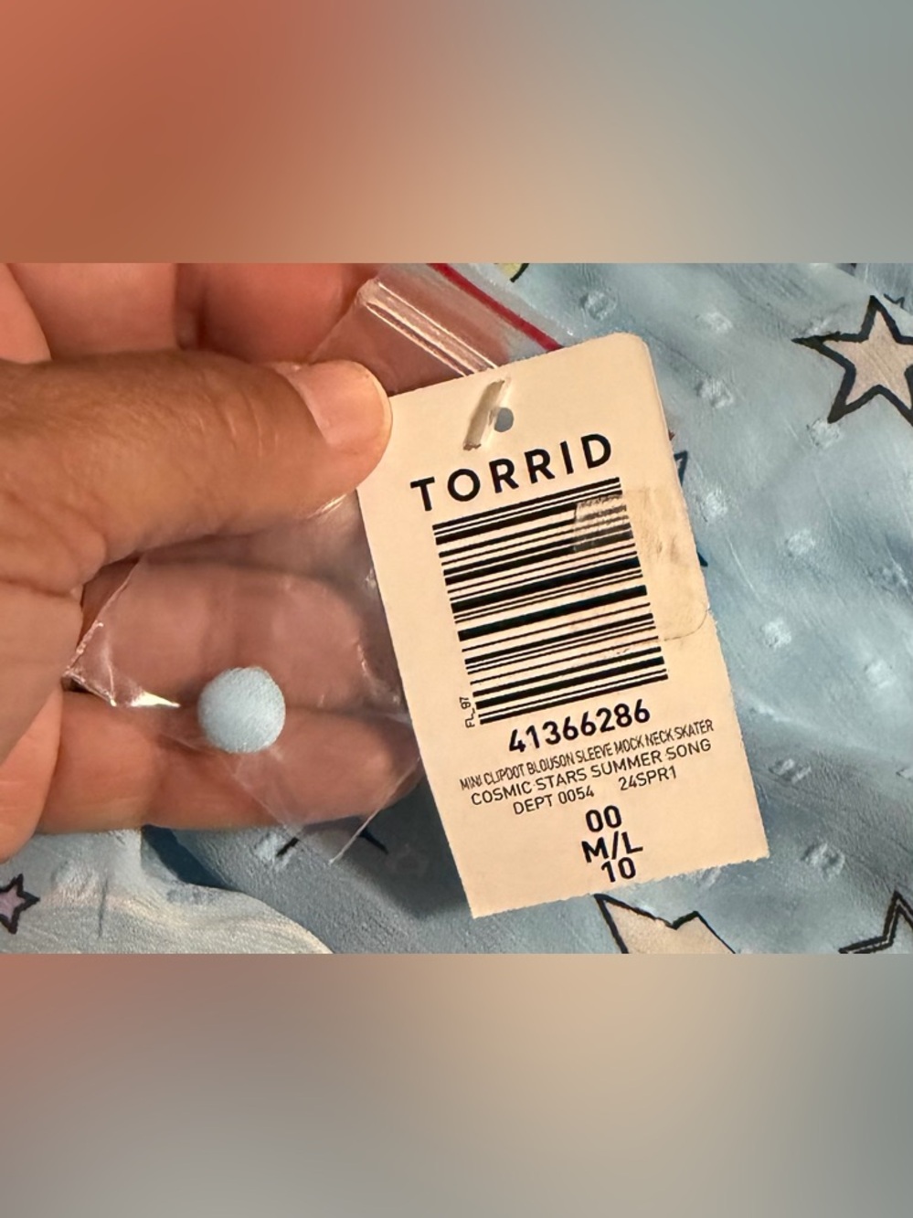 NWT Torrid Mini Clipdot Blouson Sleeve Mock Neck Skater Dress Size 00 M/L - Picture 13 of 15